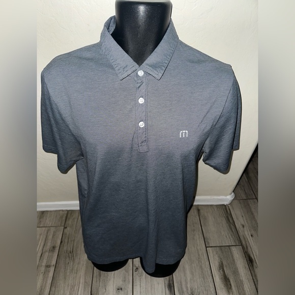 Travis Mathew Other - Men’s Pre Own Travis Mathew Size m Grey Medium Striped Shirt Polo Golf as is